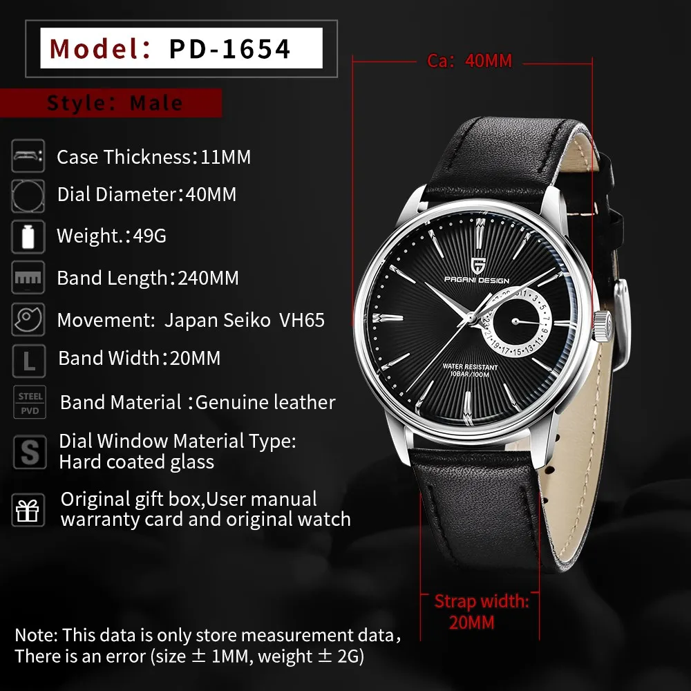 2020 PAGANI дизайнерские новые часы Reloj Hombre мужские роскошные брендовые Кварцевые