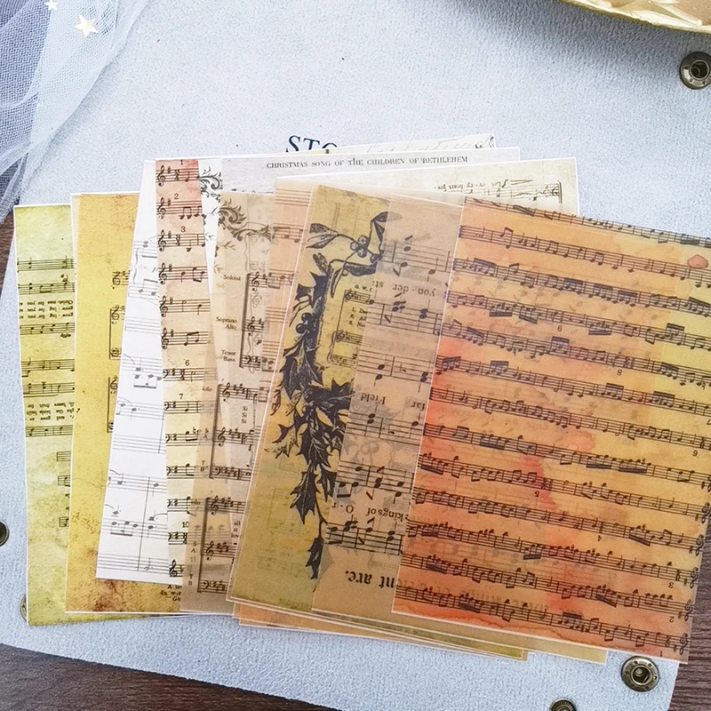 16 шт./пакет винтажный Английский музыкальный лист веленевая писчая бумага шаблон пакет для скрапбукинга счастливая карточка планировщика делая проект