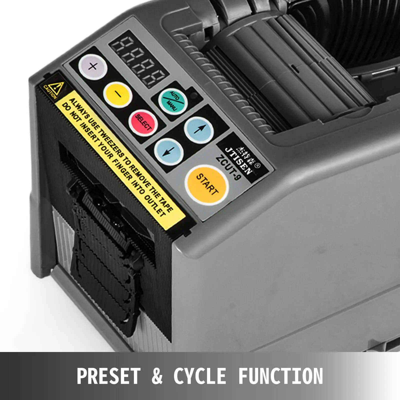 VEVOR 6-60mm Automatic Tape Dispenser Efficient Microcomputer Intelligent Large Electric Tape Cutter Mechanical Workshop Tooling