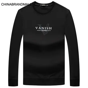 

Men Autumn Long Sleeve T Shirt Leisure Fat Man Plus Fat Plus Size Black Sweater Youth Round Neck Backing Shirt