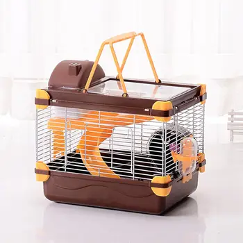 

3 Colors Dreamy Double Layer Transparent Skylight Pet Cage for Pet Hamster 31 * 24 * 30 Cm