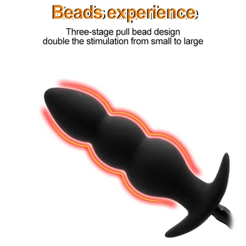 Adult Products Expandable Butt Plug With Metal Ball Silicone Massager Sex Toys for Women Men Inflatable Anal Plug Dilator 4