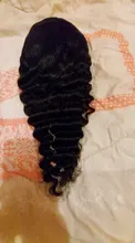 Zesen-Peluca de cabello sintético ondulado con malla frontal para mujer, pelo largo de 26 pulgadas, color negro, fibra resistente al calor, para uso diario, con pelo de bebé