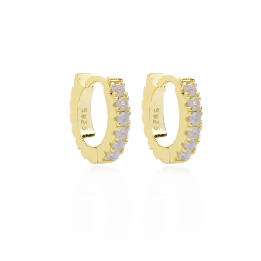 Moonmory модные серьги-кольца для женщин 925 пробы опал в серебряной оправе Huggies Серьги-кольца для женщин серьга со змеями 16 цветов