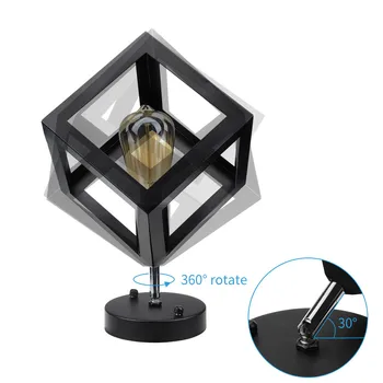 

360LED square light fixture (excluding bulb) E27 Vintage Retro LOFT Industrial Style Metal Art Restaurant Cafe Villain Climbi#23