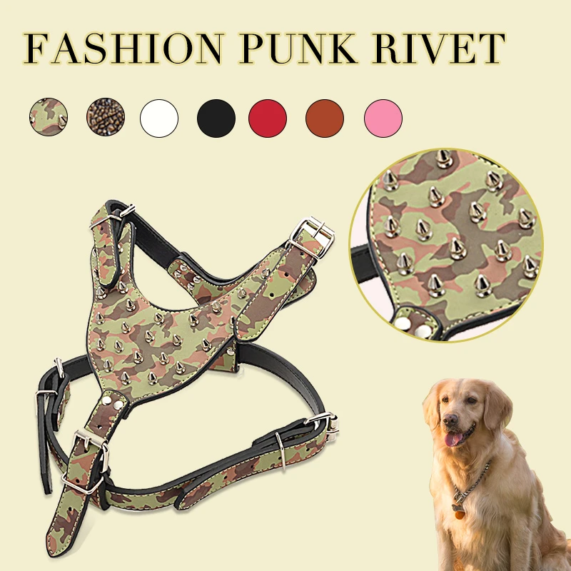 

Personalized Dog Harness Breakaway Safety Quick Release Adjustable Products For Dogs Harness Vest High Quality Leather Material