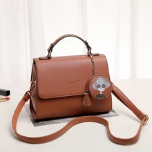Vintage Boston Klinknagel Olie Wax Lederen Luxe Handtassen Vrouwen Messenger Bags Designer Schoudertas Vrouwelijke Postbode Tote K21(China)