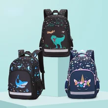 Primary Backpacks Girls School Anime Backpack Unicorn Dinosaur Shark School Bags for Boys Kids Bookbags Infantile Bags