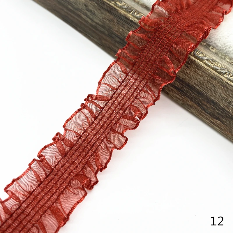 Elegant 30mm Elastic Lace Ribbon for Hair Accessories and DIY Crafts - 1 Yard