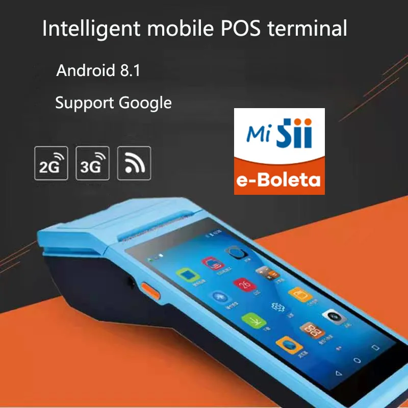 Ручной POS-терминал Android 8 1 PDA с Bluetooth горячий чековый принтер 3G WiFi мобильный заказ |