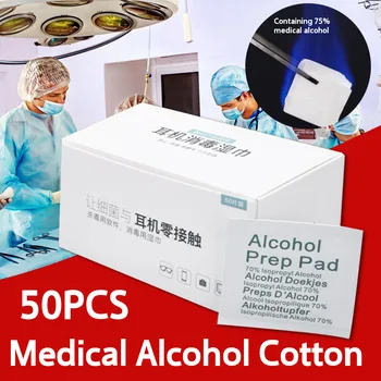 

50PCS 75% Alcohol Wet Wipe Disposable Disinfection Swap Pad Phone Glasses Cleaning Antiseptic Cleanser Cleaning Sterilization