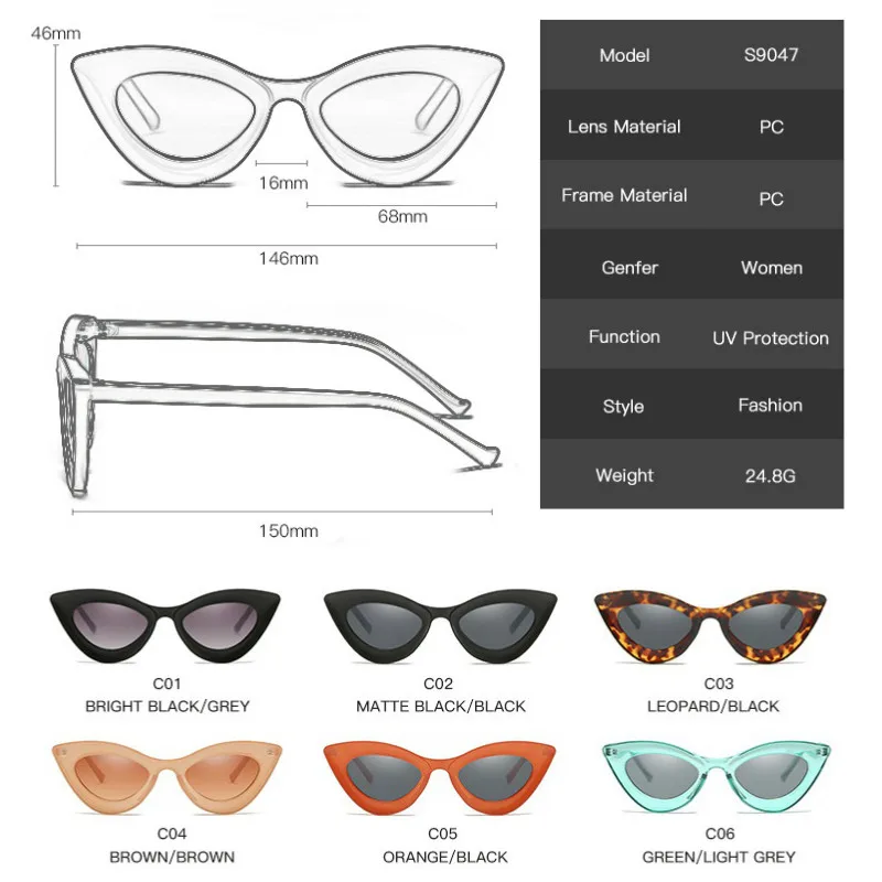 Винтажные женские солнцезащитные очки "кошачий глаз", роскошные брендовые солнцезащитные очки UV400, женские ретро очки "кошачий глаз" oculos de sol okulary