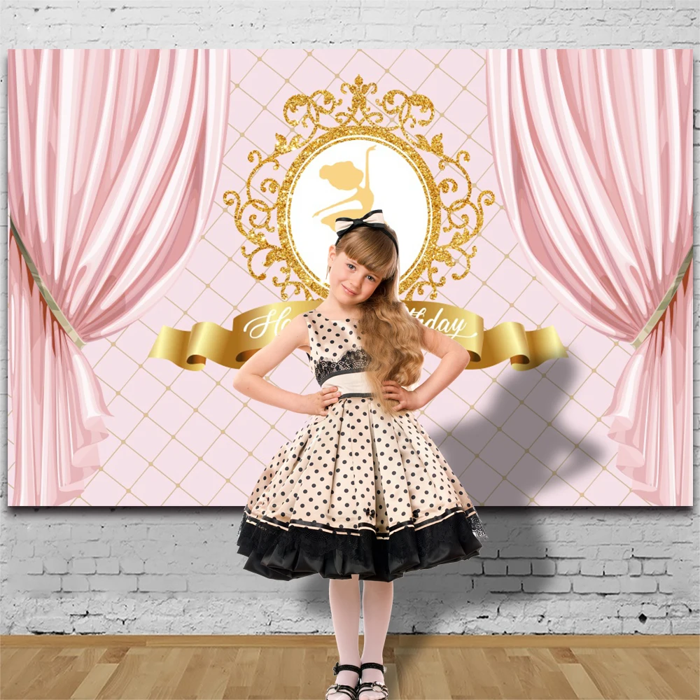Swan Ballet Dancer Baby Girl Birthday Photography Backdrops Butterfly Party Decor Portrait Photographic Background Photo Studio Photo Backdrop