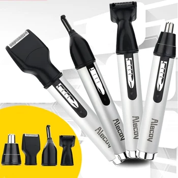 

4 In 1 Professional Electric Rechargeable Nose And Ear Hair Trimmer Shaver Temple Cut Personal Care Tools For Men