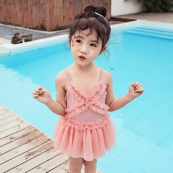 

Sweet Girls Lace Ruffles Swimsuit for Baby Toddler One Piece Swimsuit Bodysuit with Tutu Princess Holiday Outfit