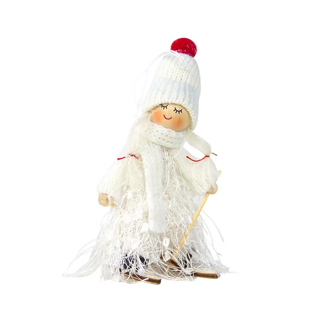 Рождество милый ангел кукла Санта Рождественские елки украшения кулон Креативные украшения Рождественские украшения для дома#35 - Цвет: Светло-зеленый