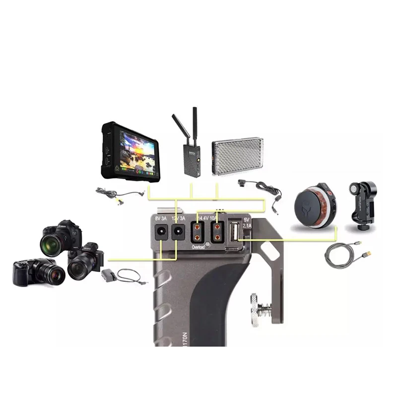 ROLUX RL-BD1170N ручка батарея для Bmpcc 4 к 6 к камера клетка питание Топ Ручка VS Tilta