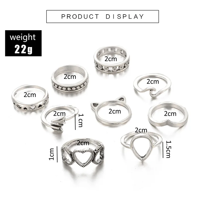 Золотой брендовый набор колец, кольца с кристаллами, Геометрические элементы, винтажный пляжный комплект бикини, кольца для женщин, модный подарок, Anillos Mujer