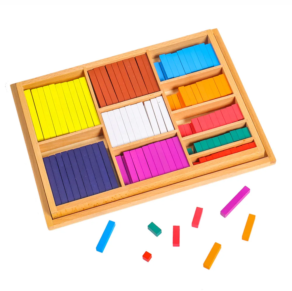 Montessori Colored Counting Bars Fractional box Montessori Math mathematics Eductional Materials Learning Tools Preschool Toys