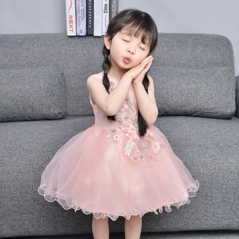 

New Girls Dress Dresses Girl Wedding Baby Girl Clothes Stage Performance Wedding Presiding Princess Dress Girls Dresses Tutu