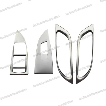 

Lsrtw2017 Stainless Steel Car Window Lifter Panel Chrome for Chevrolet Cruze 2017 2018 2019 2020 Accessories Kit Auto