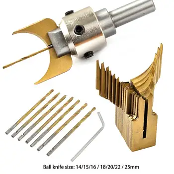 

Carbide Ball Bits Blade Woodworking Milling Cutter Molding Tool Buddha Beads Router Bit Drills Set