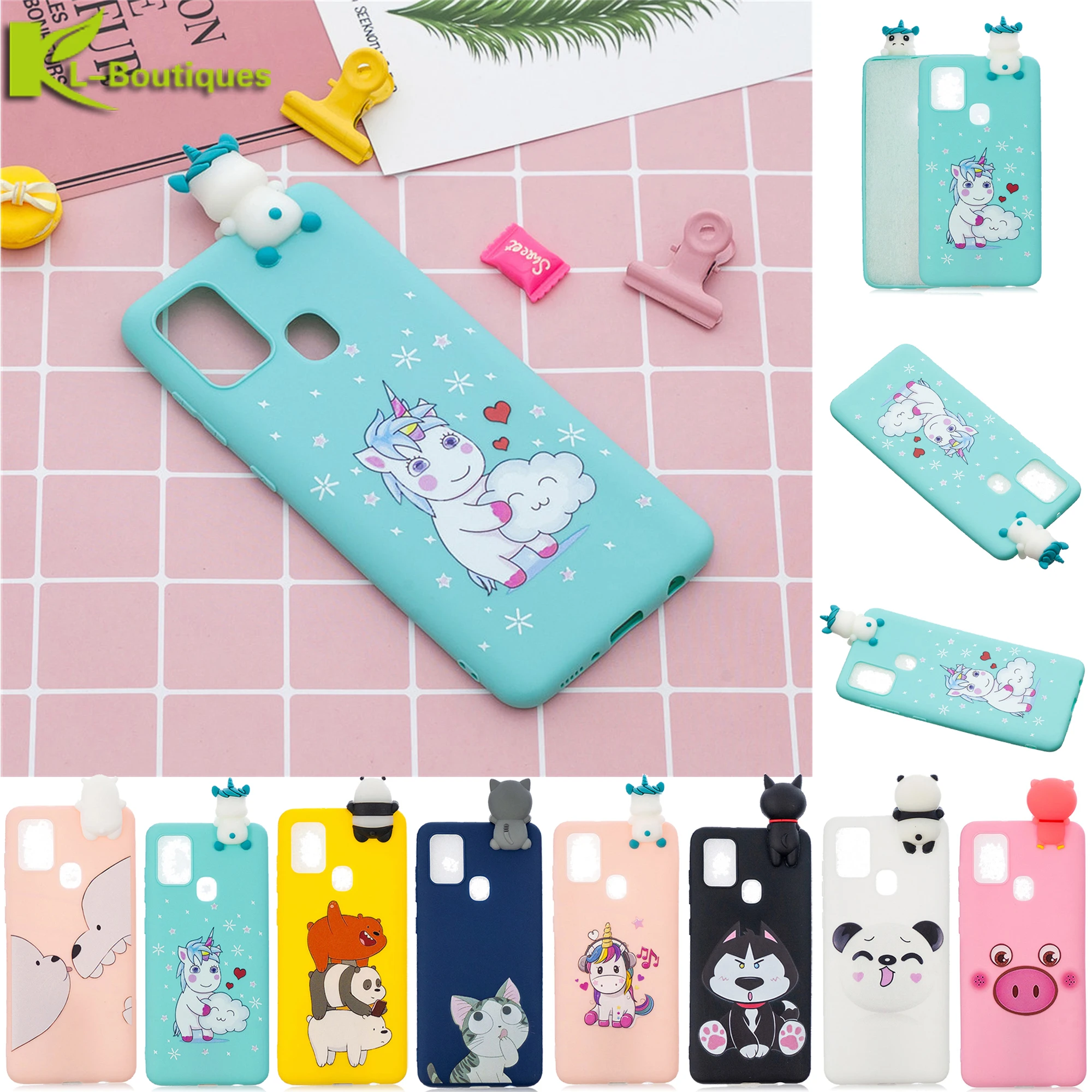 A21S SM-A217F Case On sFor Samsung Galaxy A21 s A 21S 21 S SM-A217F/DS A217F/DSN Back Cover DIY 3D Cartoon Doll Toy Etui Girl | Мобильные