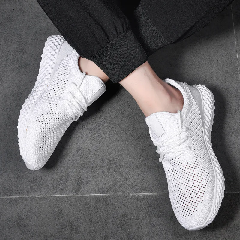 

2019 Summer New Style Korean-style Running Trend Sports Red Mesh Casual Sports Shoes Mesh Red Shoes Men's