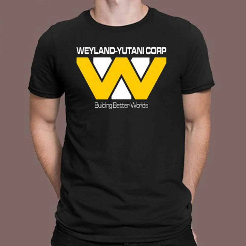 Weyland Yutani corp. Мужская черная футболка с логотипом из фильма инопланетян Размер S M L