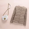 0-10℃ 2024 Winter Women Down Coat Ultralight Collarless Duck Down Jackets Portable Female Padded Parkas O-Neck Puffer Overcoat 4