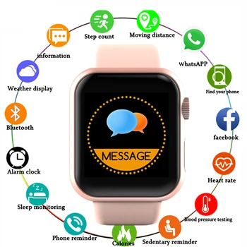 

2020 NEW Smart Watch Waterproof Blood Pressure Monitor Smartwatch Women Heart Rate Fitness Tracker Watch Smart For Android IOS