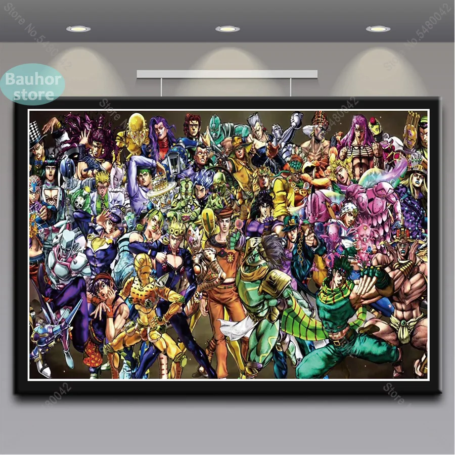 Постер японское аниме JoJo s Необычные Приключения экшн-плакаты и принты настенные художественные украшения холст живопись детская комната Домашний арт