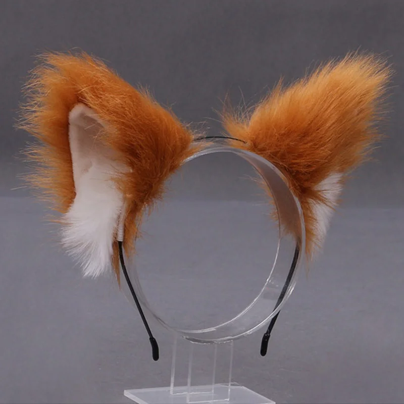 spider woman costume Cosplay Cute Cat Fox Fur Ear Hair Hoops Anime Lolita Hairband Fur Headbands Clip Women Girl Hair Accessories Ear Hair Band ninja costume women