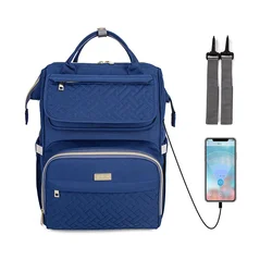 Bolsa de pañales de moda para bebé, mochila de maternidad impermeable, Bolsa de pañales USB para mamá, Bolsa de cochecito de maternidad, mochilas de pañales para bebé