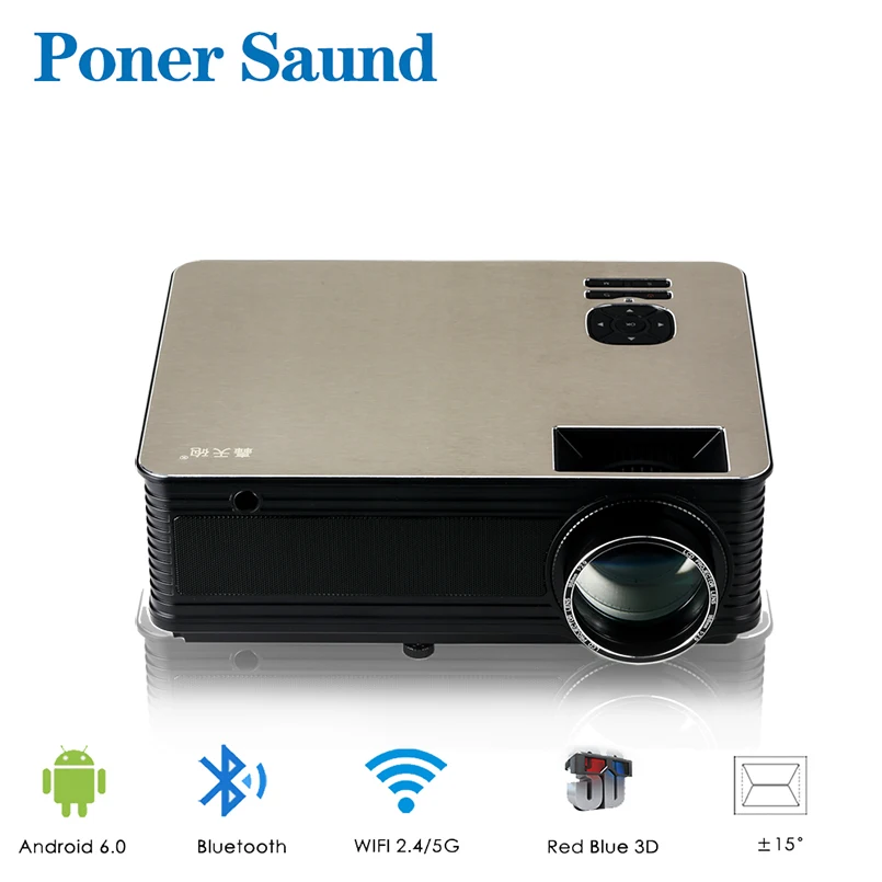 

Poner Saund M5 Projector Led Android Projector 200inch for Smartphone Portable Mini Projector 2800 Lumens for Movie Smart Home