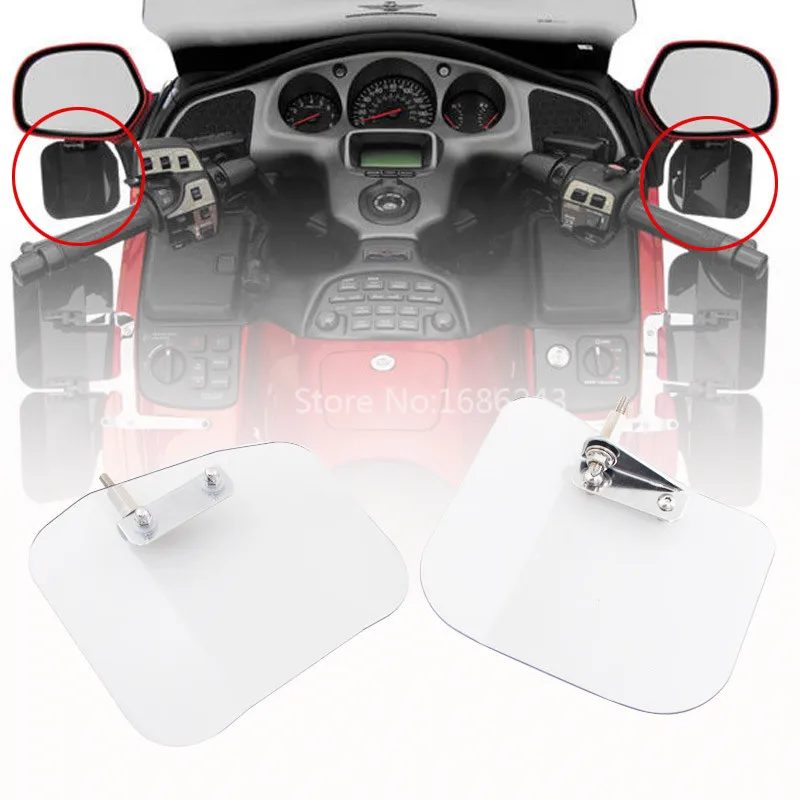 

Прозрачная защита для рук на мотоцикл, дефлектор воздушного крыла, ветровое стекло, лобовое стекло, зеркало, комплект крепления для Honda Gold Wing GL1800 F6B 2001-2017