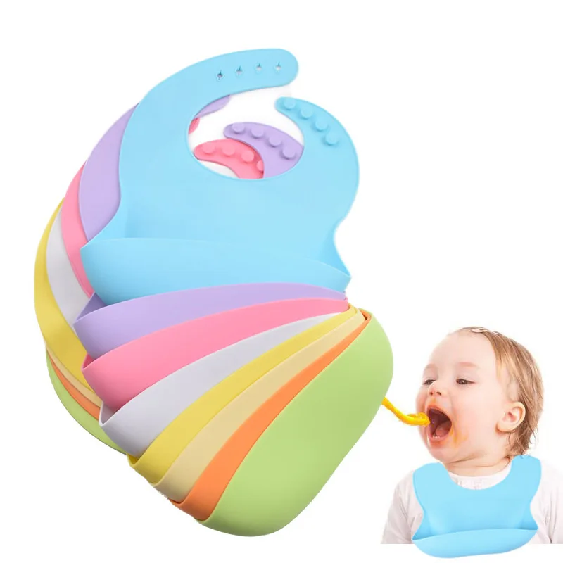 6PCS/Set Baby Silicone Tableware Cup  Bowl Plate/Tray Bibs Spoon Fork Sets Children Non-slip Feeding BPA Free Dinnerware Dinner