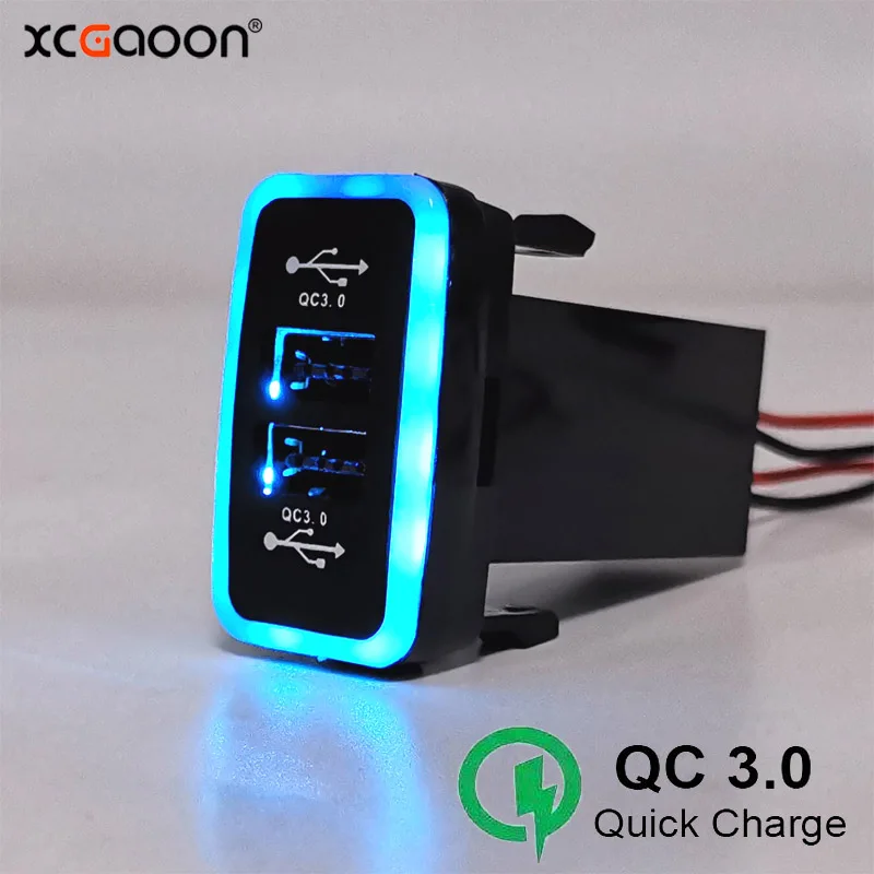 XCGaoon QC3.0 Quickcharge автомобильное зарядное устройство двойной USB телефон PDA адаптер DVR Plug & Play кабель для TOYOTA Hilux VIGO|Кабели, адаптеры и разъемы| | АлиЭкспресс