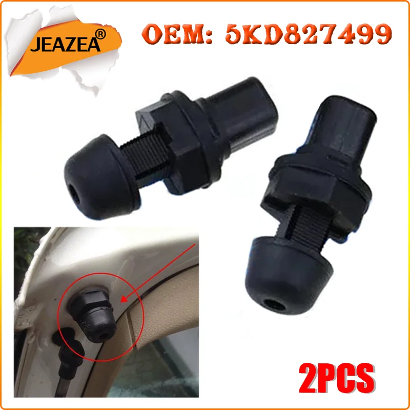 

JEAZEA 2pcs Black Adjustable Buffer Block Trunk Lids 5KD827499 For VW Golf MK6 2009 2010 2011 2012 2013 2014