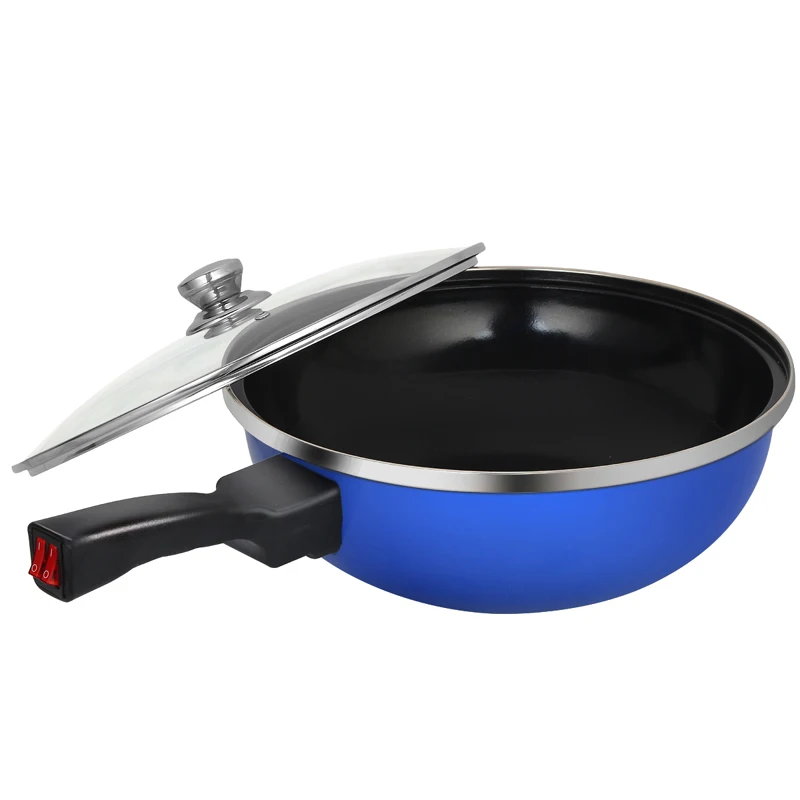 

Household multi-functional electric frying pan smokeless non-stick cooker