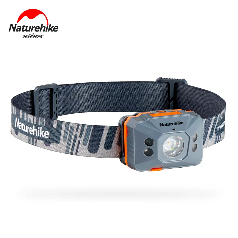 Naturehike открытый светодиодный Koplamp переносной налобный фонарь 4 режима индукционный переключатель Сверхлегкий Водонепроницаемый Кемпинг Бег Туризм использование - Цвет: Gray 02