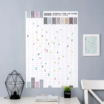 

1PC 2019 2020 365 Days Paper Daily Planner Notes Wall Calendar Agenda Very Large Study TO DO LIST Kawaii School Supplies