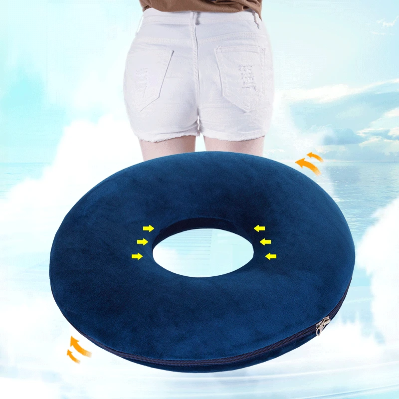 

Old Man Anti-Hemorrhoids Cushion Memory Foam Circle Butt Pad Postoperative Tailbone Healthy Hallow Seat Cushion Chair Cushion