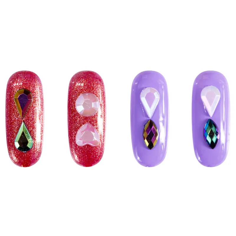 Nail Ornament Wholesale DIY Diamond Box Accessories Resin Circle Heart Shape Horse Eye Mixed 12 Grid Turntable Accessories