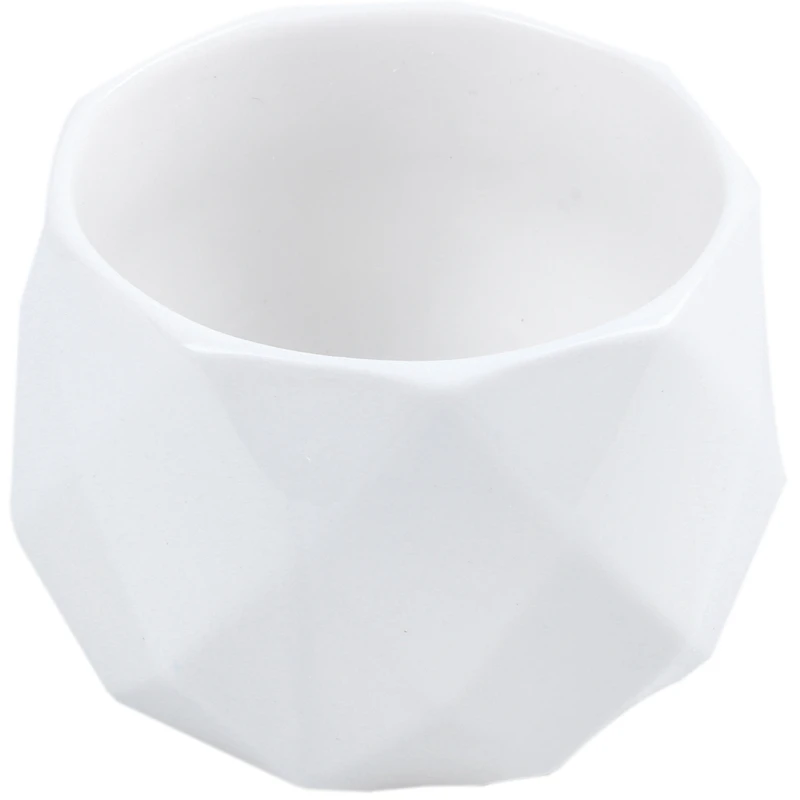 

European Style Living Room Decoration Ornament Ceramic Vase Succulent Flower Pot White Ceramic Height 7Cm Diameter 9.5Cm