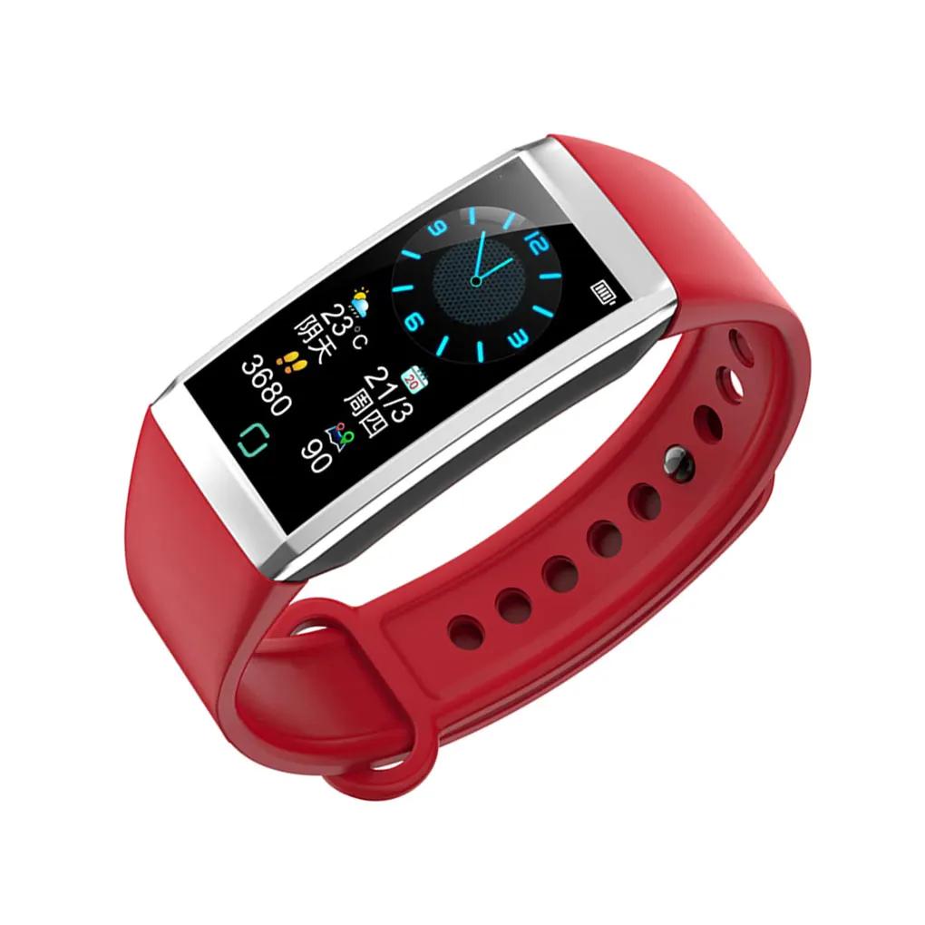 Сенсор пульса Bluetooth 4,0 браслет IP67 Водонепроницаемый кровяное давление спортивный браслет сообщение напоминание умный Браслет