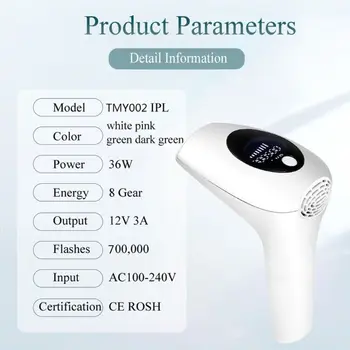 

Women Electric Body Hair Removal Device LCD Display Ice Compress Painless Permanent IPL Epilator 700000 Pulses Trimmer