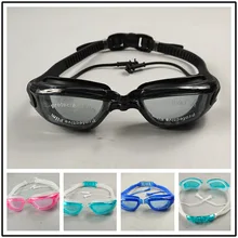 Взрослые очки с затычкой для ушей Высокое разрешение Анти-туман УФ-защита Размер Регулируемый для мужчин и женщин плавательные очки цельные