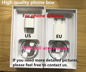 

20pcs High Quality US/EU Version Phone Packaging Packing Box Case For iPhone 8/8plus With Full Accessories Package Box