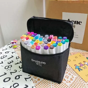 

Children Touc Marker Package 48 Color Color Hand-Painted Students Anime Mark Pen Two Mark Painted Crayon